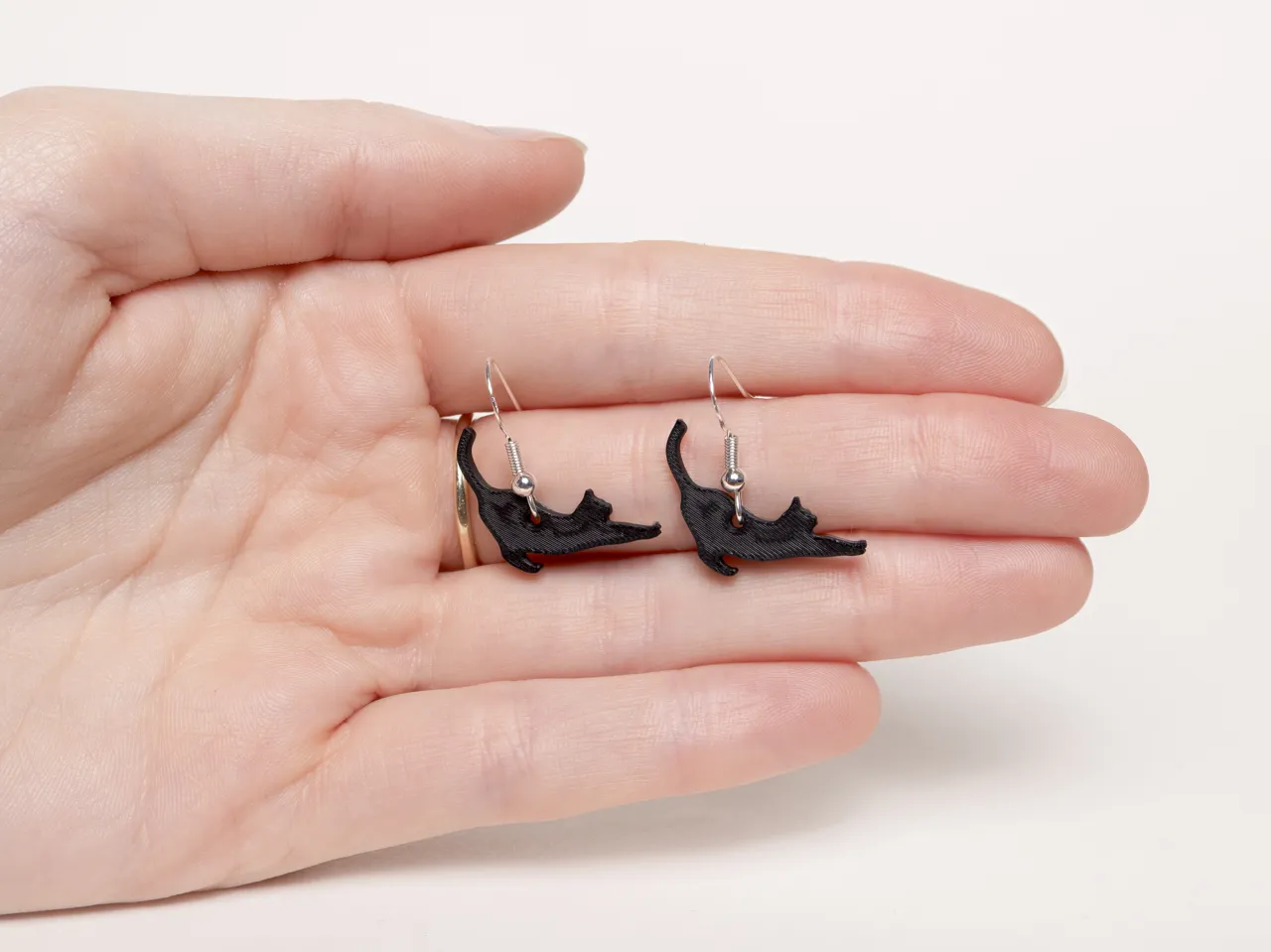 Cat Silhouette Earrings view 2