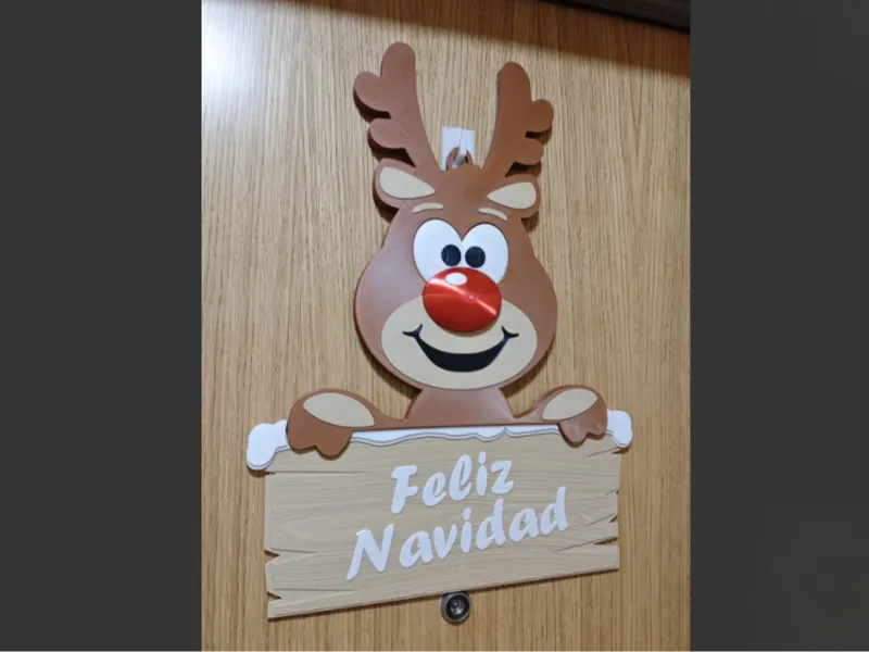 Reno Navideño con cartel editable(Feliz Navidad)