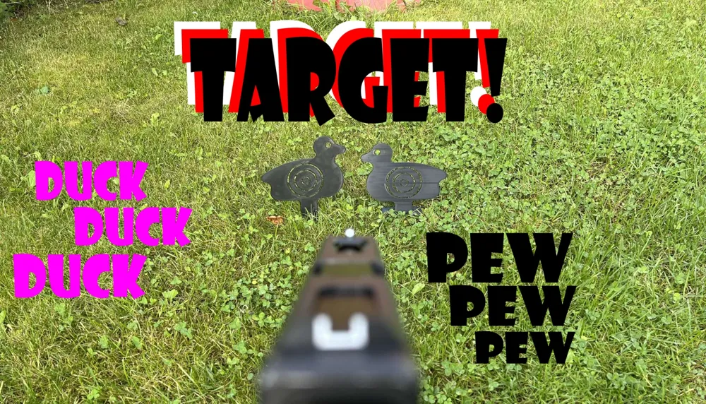 Target Duck, duckling, Airsoft, Air gun, BB gun by Ainon3Dprint