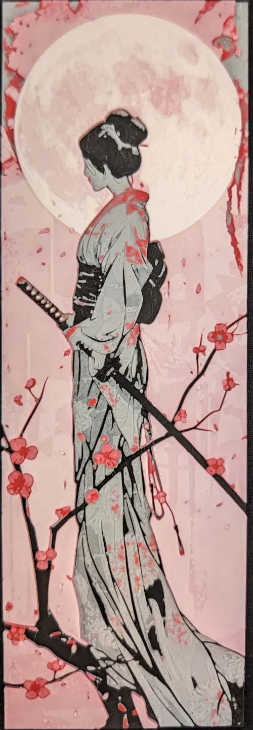 Japanese Swordswoman HueForge