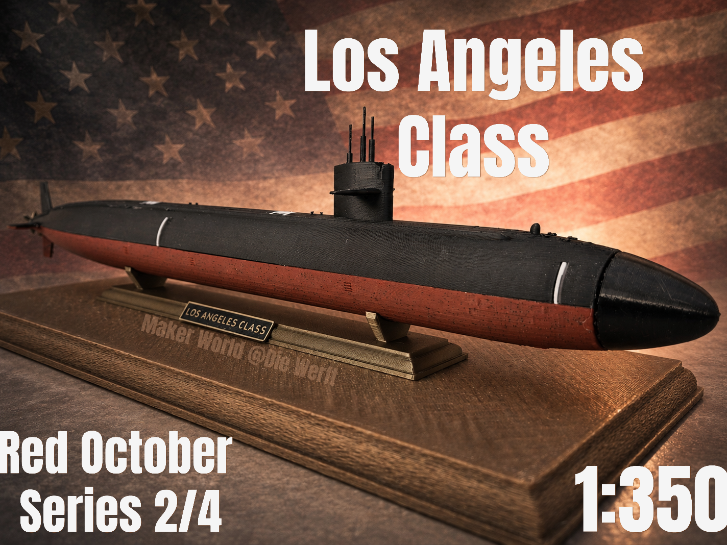 Los Angeles Class Submarine 1:350 (USS Dallas) 3D model