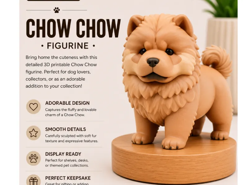 Chow Chow Cute Dog figurine puppy Toy Chowchow