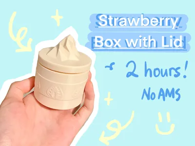 Strawberry Cake Box with Lid (No AMS)蛋糕盒子