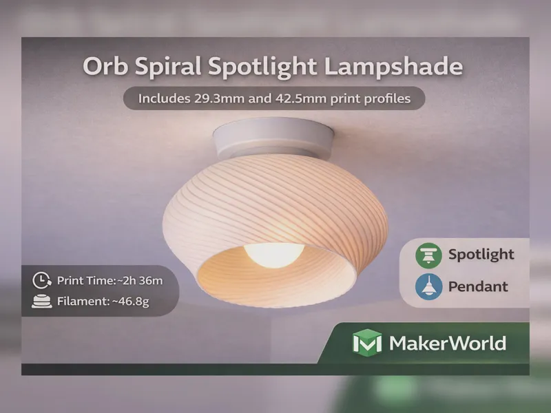 Orb Spiral Spotlight Lampshade