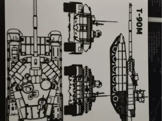 T-90M blue print, wall art