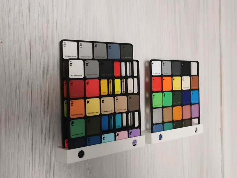 Halterung für Filament Farbkarte Display Brett