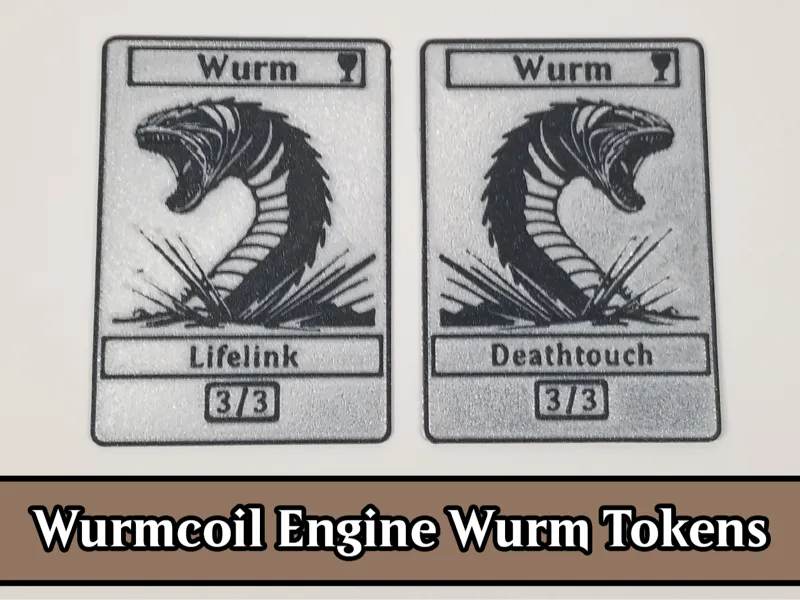 Wurmcoil Engine Wurm Tokens for MTG