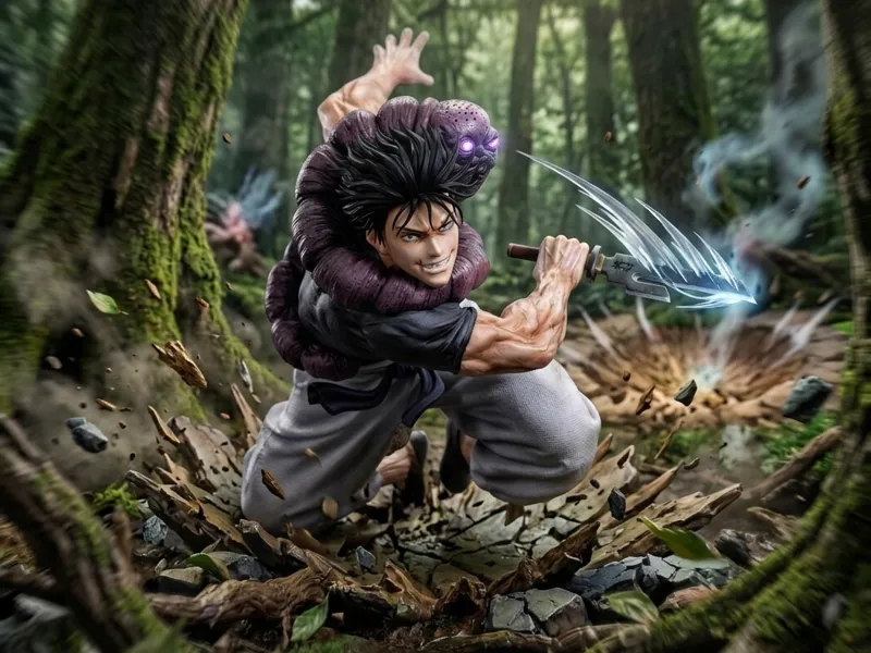 A figure of Toji Fushiguro from Jujutsu Kaisen
