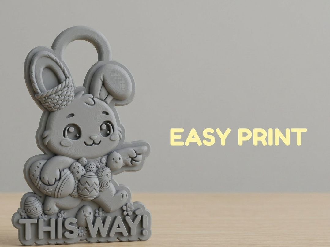 Easter Bunny “This way” Sign