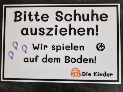 Sign - Please take off your shoes!
