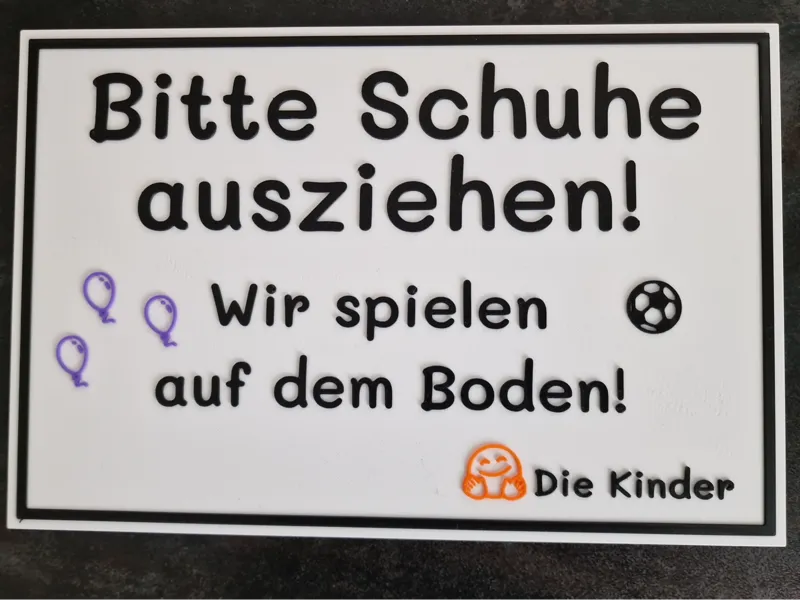 Schild - Bitte Schuhe ausziehen!