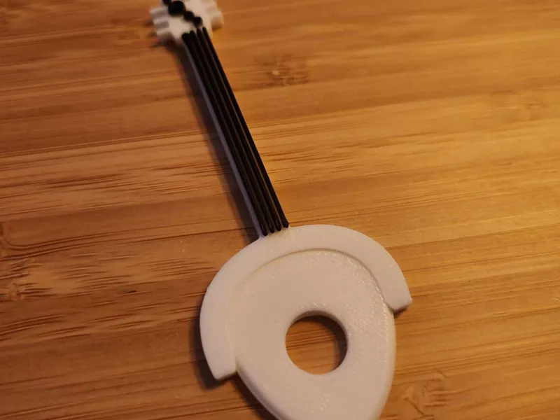 Guitar pick holder keychain