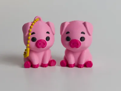 Cute Pig Keychain