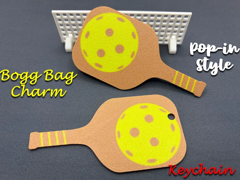 Pickleball Bogg Bag Charm and Keychain