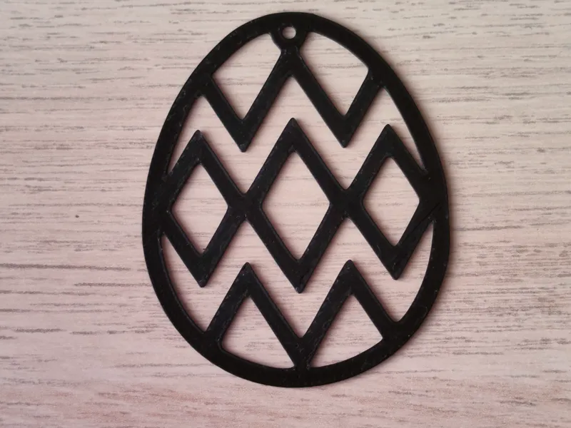 Easter Decoration - Diamond Chevron Egg Pendant