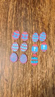 6 Easter Egg Earrings