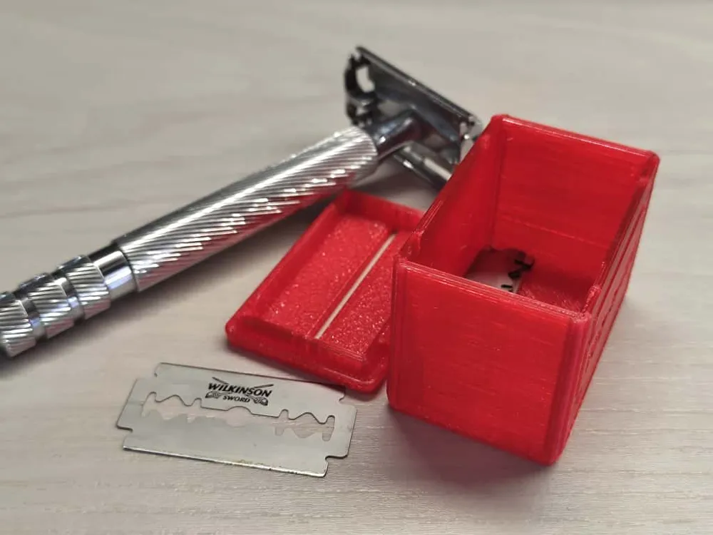 Container of used razor blades men beard shavette - Free 3D Print Model ...
