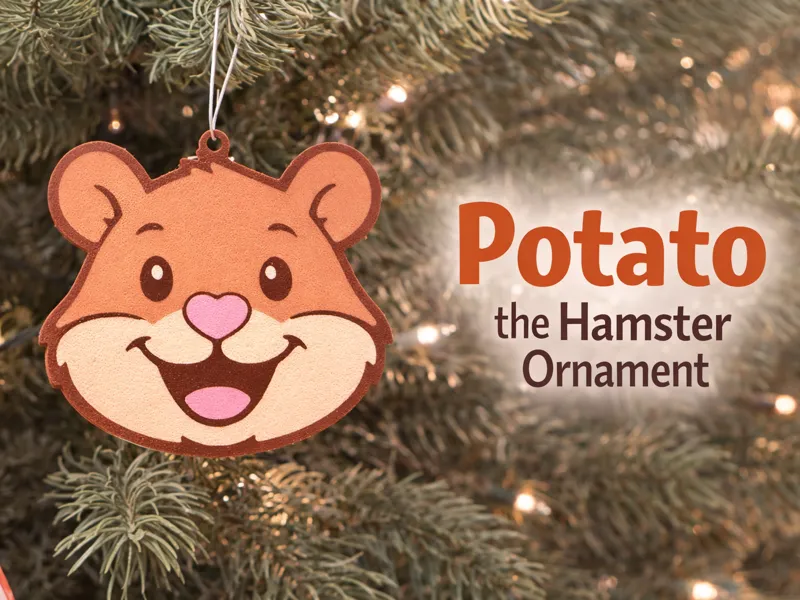 Potato the Hamster – Christmas Ornament