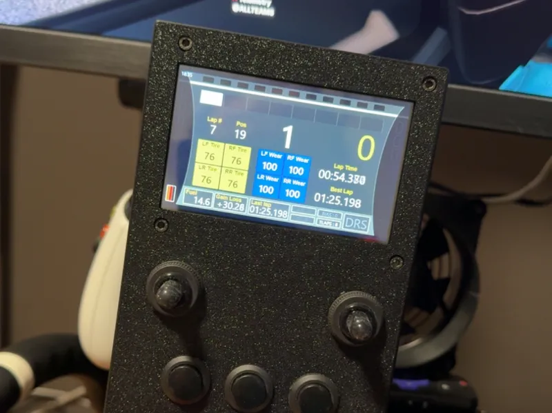 Sim Racing Button Box With Dash Display