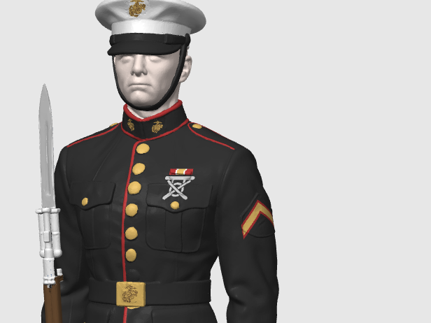 USMC Dress Blues Marine 3D model