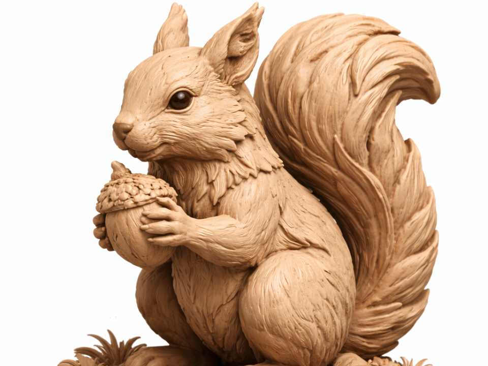 Forest Acorn Squirrel – Cute Woodland Statue