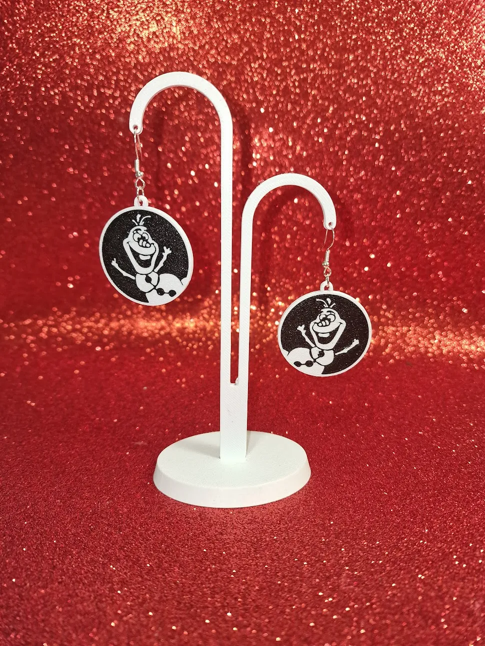 Olaf in a ball earrings view 3