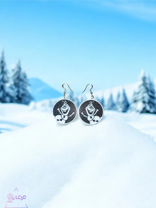 Olaf in a ball earrings