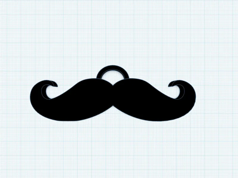 Mustache Keychain
