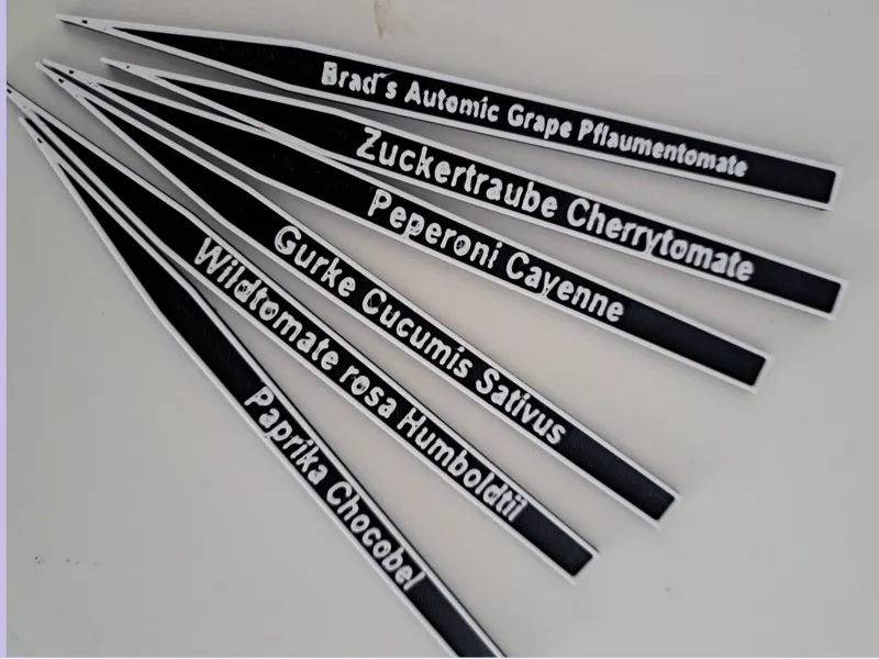 Pflanzenschild Beschriftung anpassbar