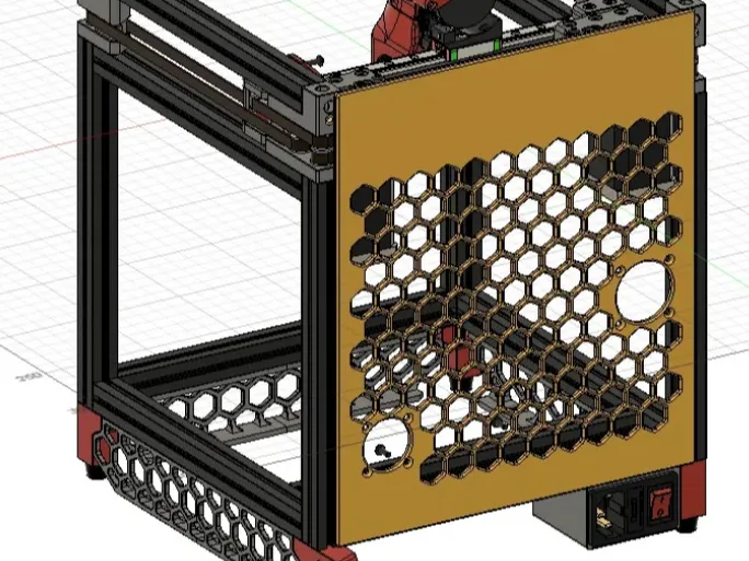 Voron V0 (V0.1/V0.2) Rearpanel with Fans