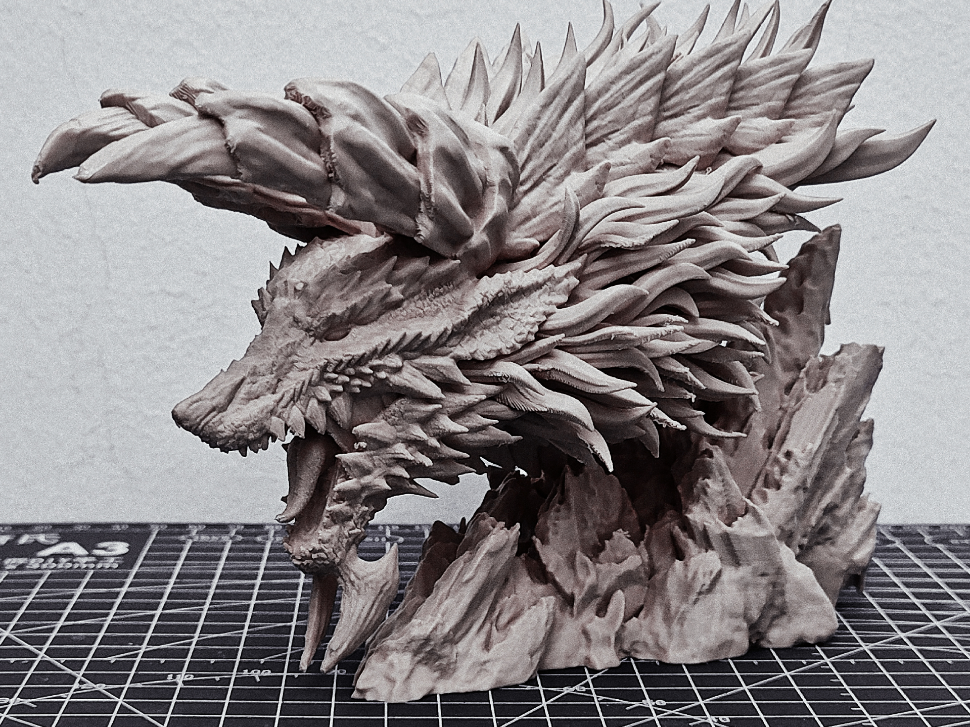 Miniatura 2 do modelo 3D 怪物猎人 月下雷鸣 雷狼龙 头雕 