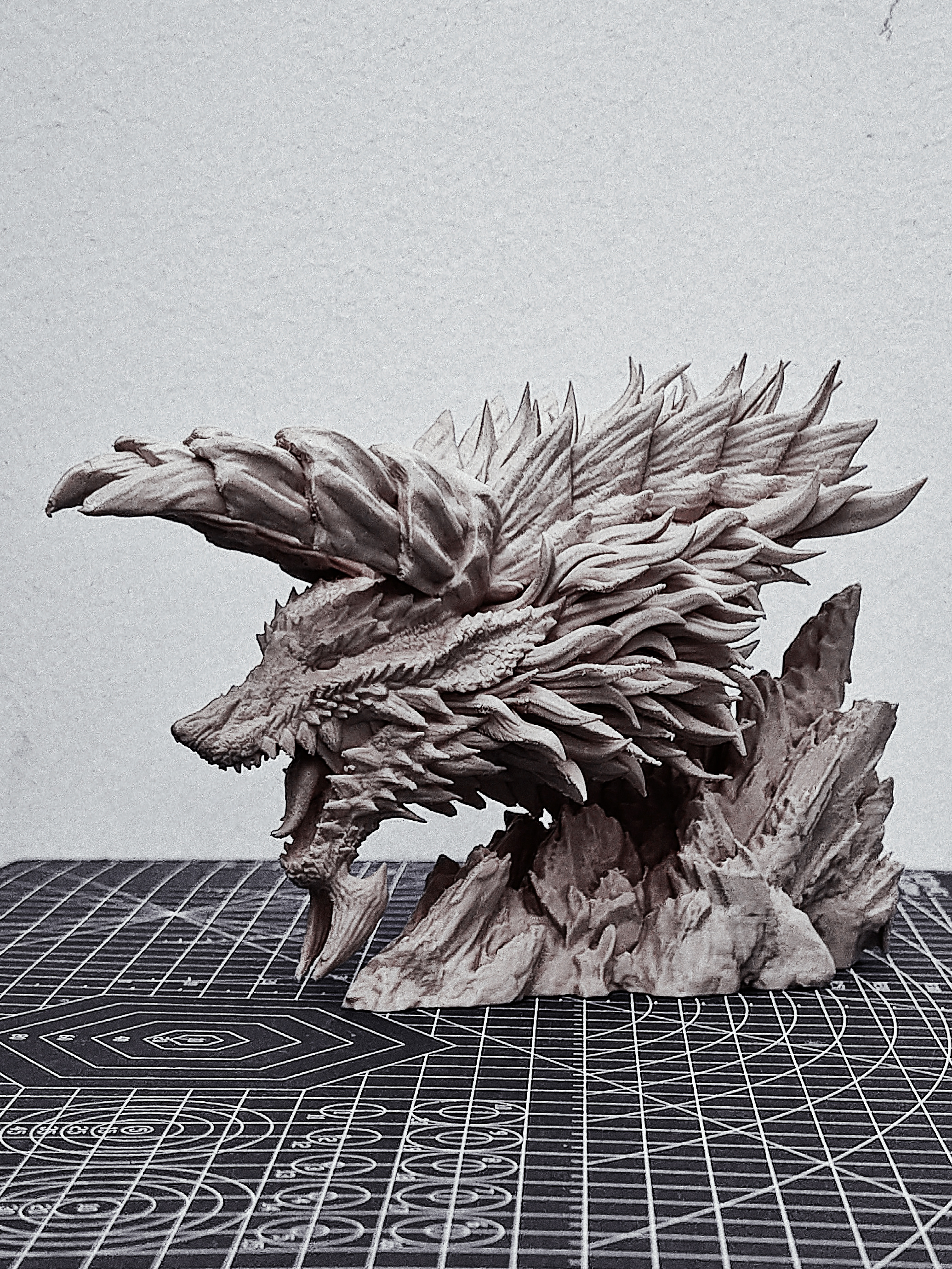 Miniatura 1 do modelo 3D 怪物猎人 月下雷鸣 雷狼龙 头雕 