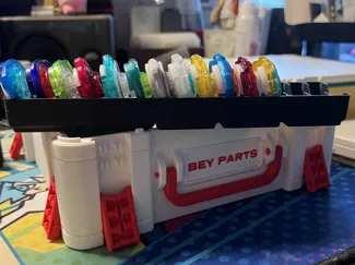 Beyblade X Gridfinity Ratchet Tray - 1uX5uX3u