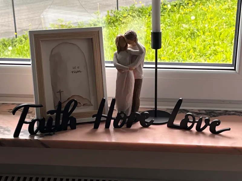 Faith Hope Love - Desk Sign