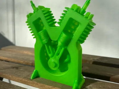 Mini V-Twin Engine Model