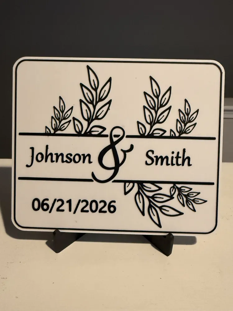 EDITABLE SPECIAL DAY SIGN AND COASTER - Free 3D Print Model - MakerWorld