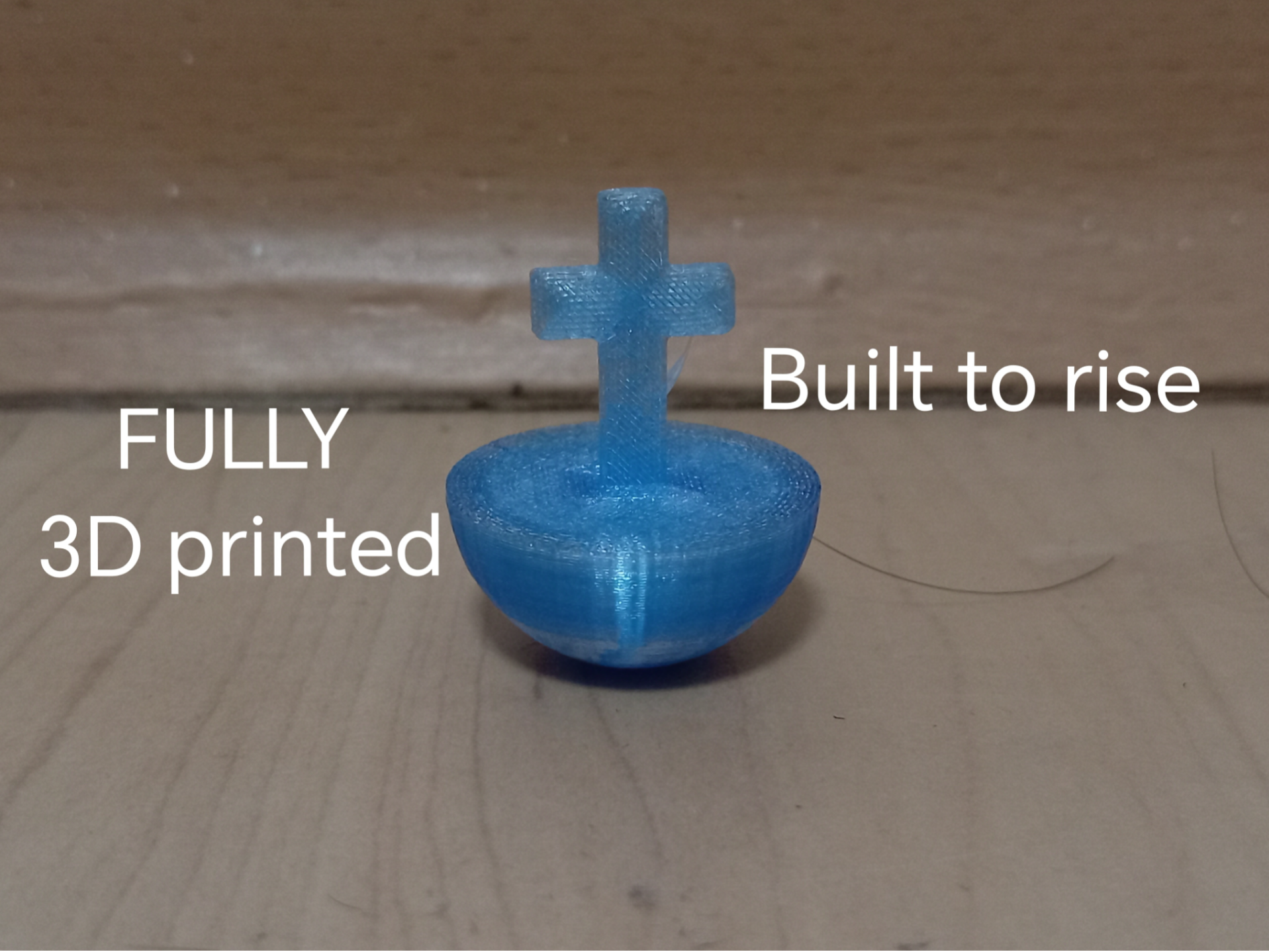 Easter Cross Weeble Wobble - FULLY 3D printed