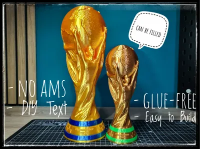 World Football Cup Replica - 3 Sizes - No AMS
