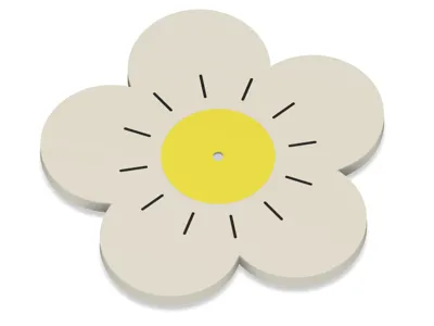 Simple Daisy Wall Clock 250x250