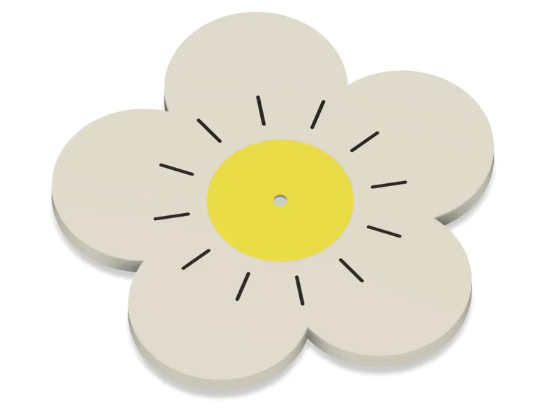 Simple Daisy Wall Clock 250x250