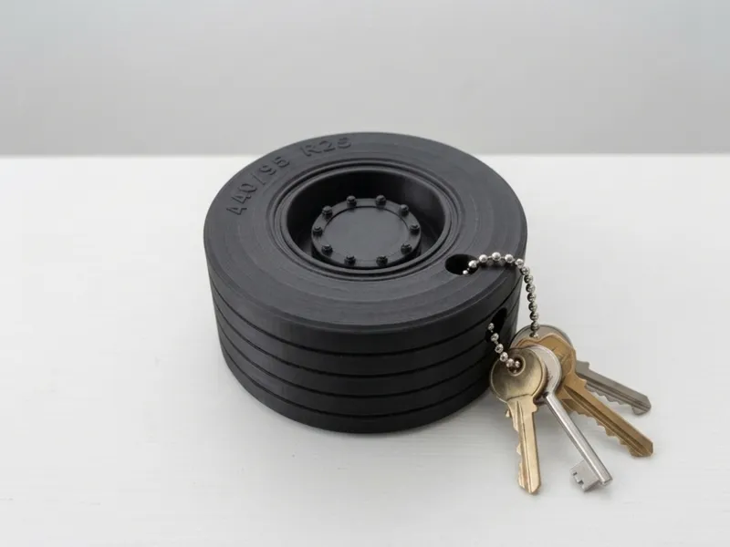 Truck Tire Keychain, easy print