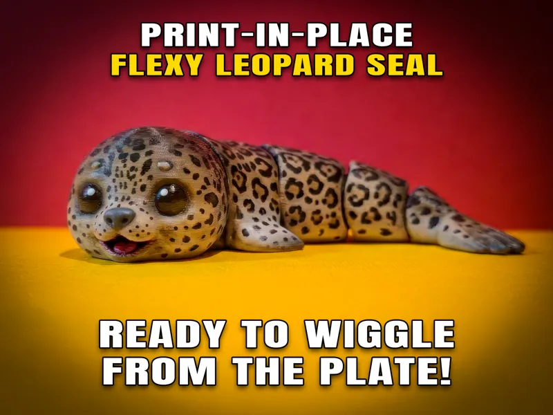 Cute Flexy Leopard Seal (Articulated Fidget Toy)