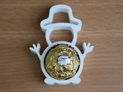 Decorative Snowman with Arms and Ferrero Rocher