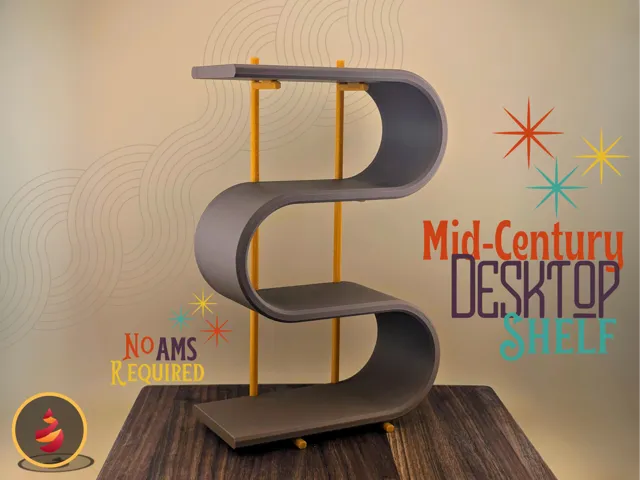 Mid-Century Desktop Shelf