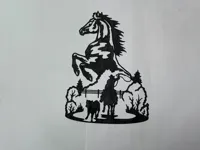 Silhouette cheval et ranch, art mural — photo 3