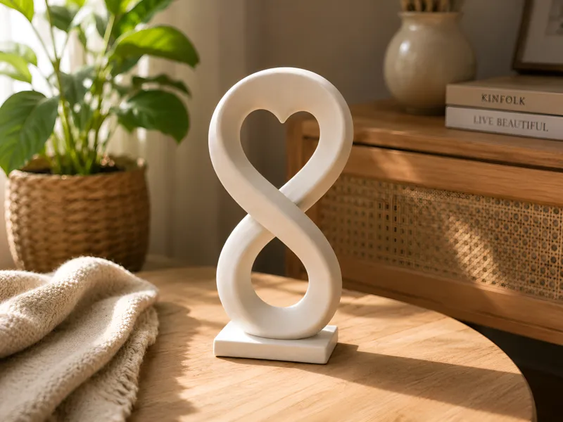 Infinity Heart Sculpture, Endless Love Gift