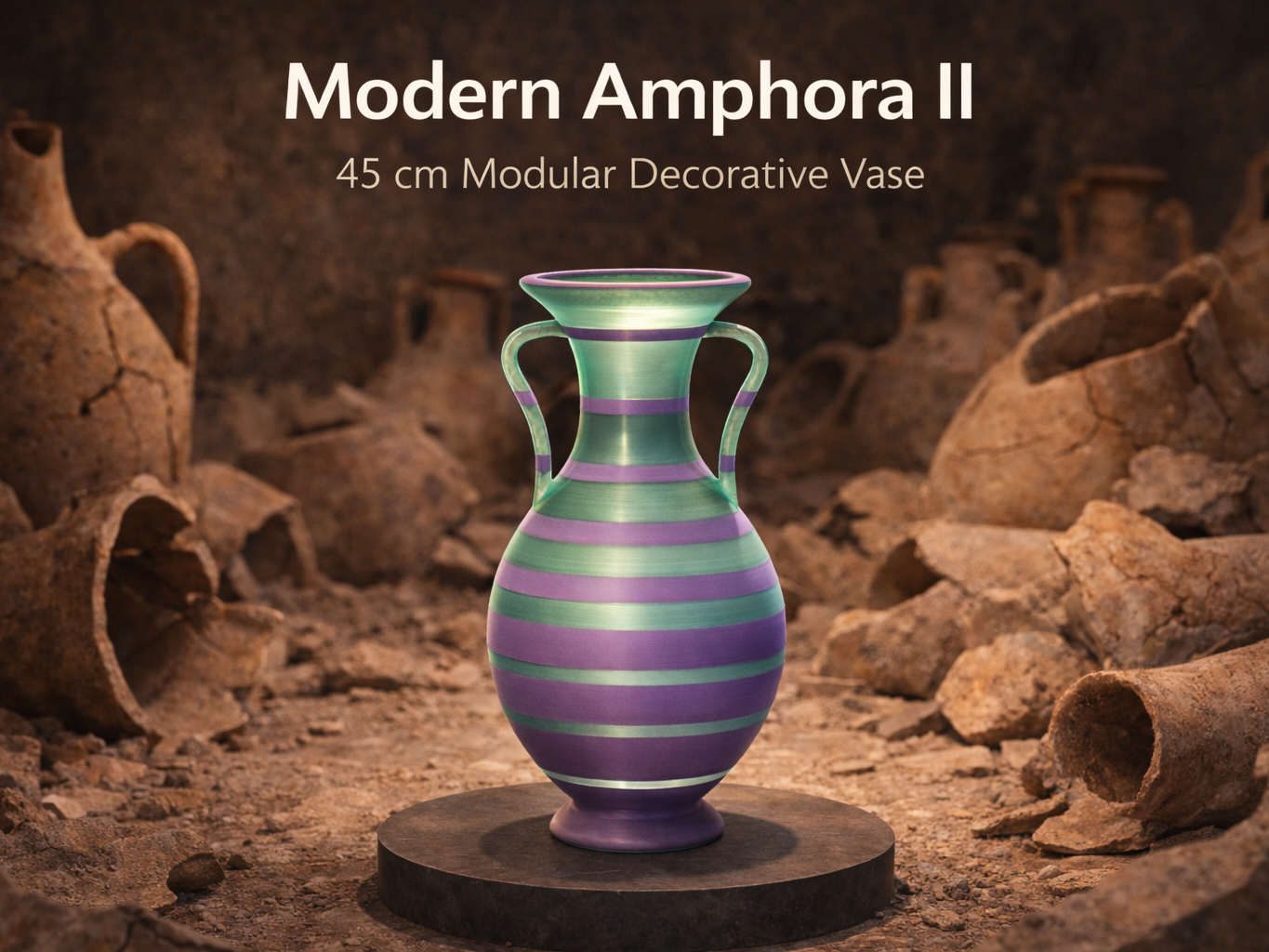 Modern Amphora II – 45 cm Modular Decorative Vase