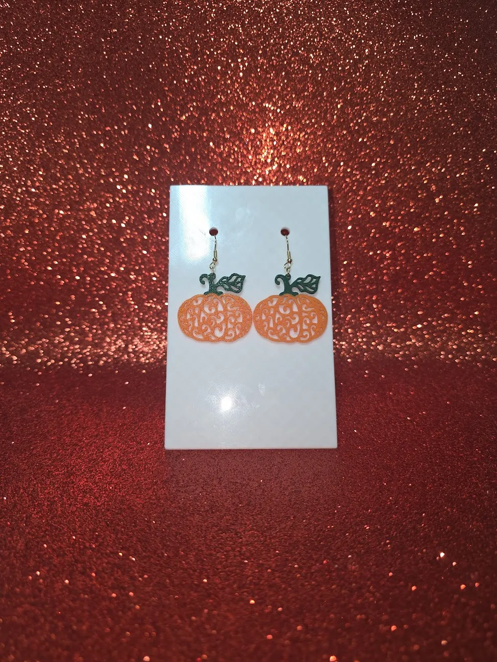 Stylish pumpkin earrings view 2