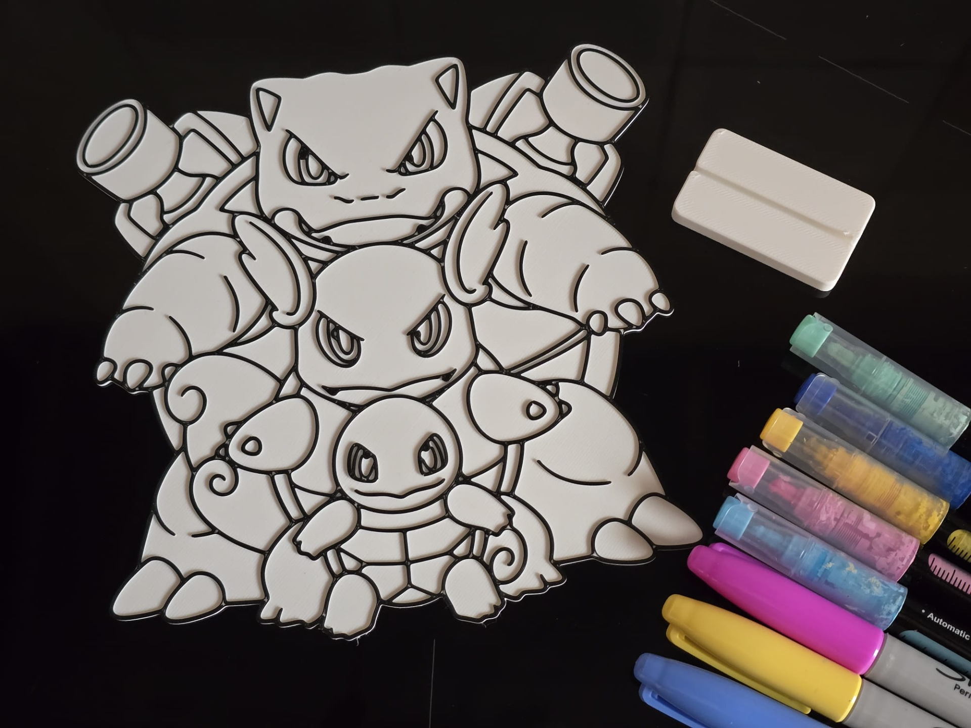 Squirtle Blastoise Evolution Coloring Panel