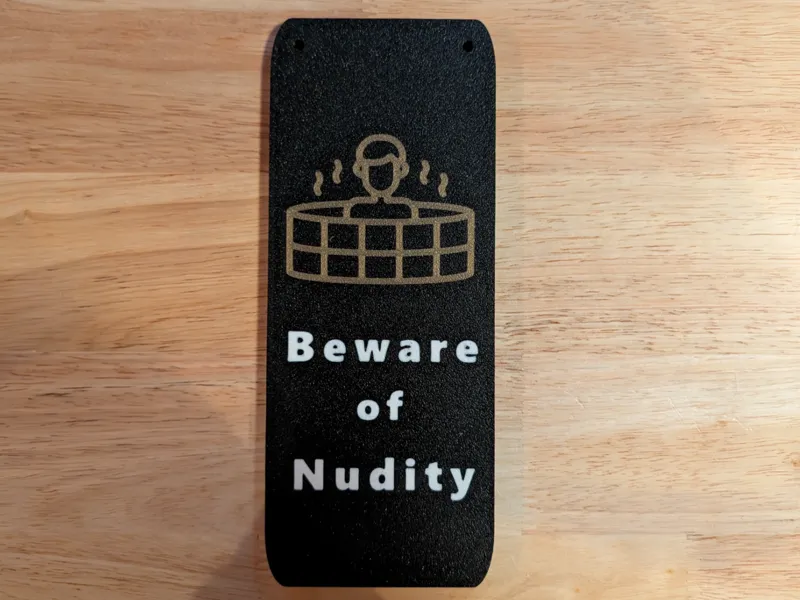Hot Tub Door Sign